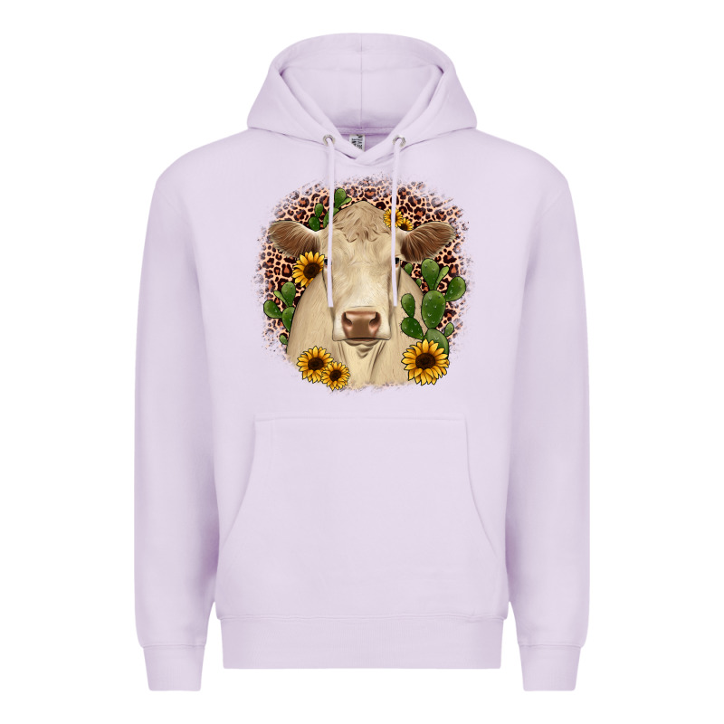 Charolais Leopard Cactus Sunflower Premium Hoodie by JahusDesignShop | Teevron