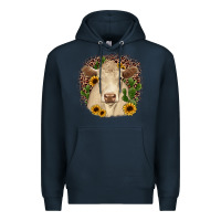 Navy charolais leopard cactus sunflower Premium Hoodie - JahusDesignShop