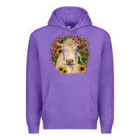 Purple charolais leopard cactus sunflower Premium Hoodie - JahusDesignShop