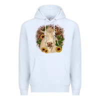 White charolais leopard cactus sunflower Premium Hoodie - JahusDesignShop