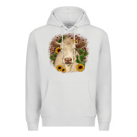 Dove Grey charolais leopard cactus sunflower Premium Hoodie - JahusDesignShop