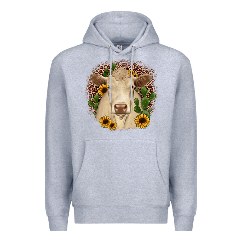 Charolais Leopard Cactus Sunflower Premium Hoodie by JahusDesignShop | Teevron