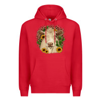 Red charolais leopard cactus sunflower Premium Hoodie - JahusDesignShop