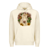 Sandshell charolais leopard cactus sunflower Premium Hoodie - JahusDesignShop