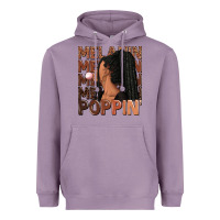 Lavender Melanin poppin' afro woman Heavyweight Hoodie - RanaPortraitStore
