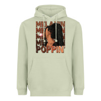 Matcha Melanin poppin' afro woman Heavyweight Hoodie - RanaPortraitStore