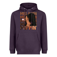 Plum Melanin poppin' afro woman Heavyweight Hoodie - RanaPortraitStore