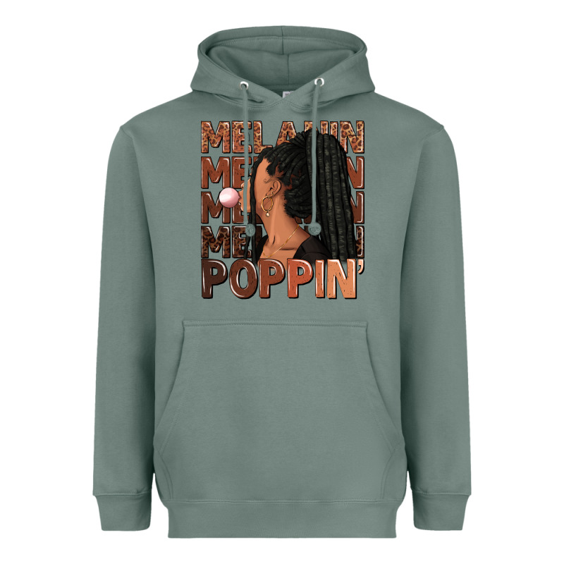 Melanin Poppin' Afro Woman Heavyweight Hoodie by RanaPortraitStore | Teevron