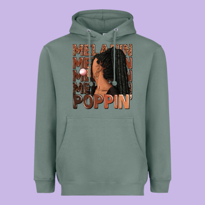 Heavyweight Hoodie Melanin poppin' afro woman