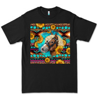 Black Haflinger Horse Aztec Premium Tee - LillyAllenDesigns