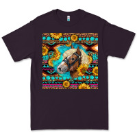Plum Haflinger Horse Aztec Premium Tee - LillyAllenDesigns