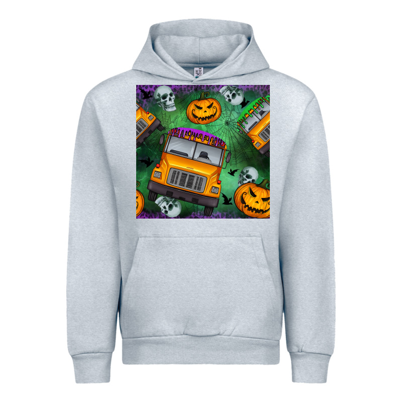 Halloween Bus And Pumpkin Seamless Pattern Urban Hoodie by BundleAndBundleShop | Teevron
