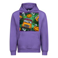 Tulip halloween bus and pumpkin seamless pattern Urban Hoodie - BundleAndBundleShop