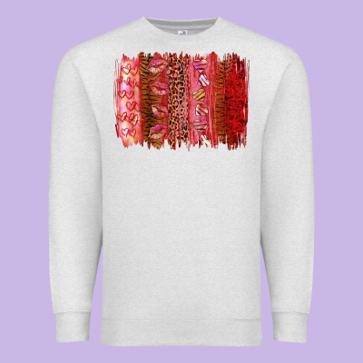 Valentine's Day Brushstroke Premium Sweatshirt Designed By Ranaportraitstore
