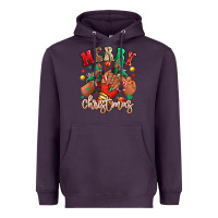 Plum Merry Christmas black girl sneakers Heavyweight Hoodie - RanaPortraitStore