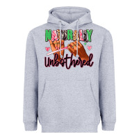 Heather Grey Naturally unbothered afro nails Heavyweight Hoodie - RanaPortraitStore