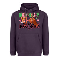 Plum Naturally unbothered afro nails Heavyweight Hoodie - RanaPortraitStore
