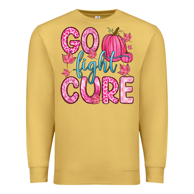 Go Fight Cure Premium Sweatshirt by Zillion Design Studio | Teevron