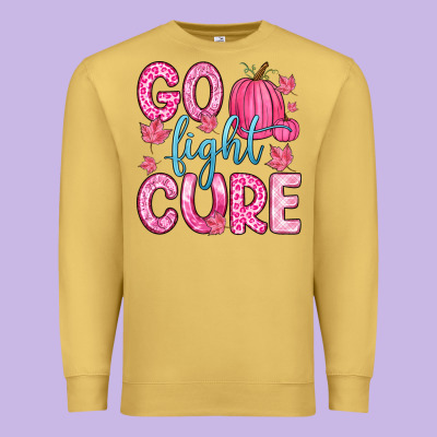 Go Fight Cure Premium Sweatshirt Designed By Zillion Design Studio