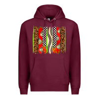 Burgundy race brushstrokes Premium Hoodie - AdoDesignShop