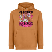 Meerkat Obsessed with sneakers pink afro woman Heavyweight Hoodie - RanaPortraitStore