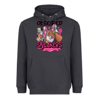 Smoke Obsessed with sneakers pink afro woman Heavyweight Hoodie - RanaPortraitStore