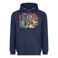 Navy Nail Tech afro nail art Heavyweight Hoodie - RanaPortraitStore