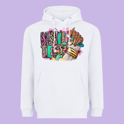 Heavyweight Hoodie Nail Tech afro nail art
