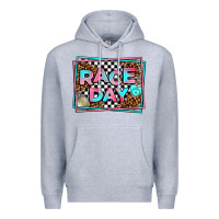 Heather Grey race day Premium Hoodie - AdoDesignShop