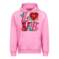 Fuchsia Pink love with balloons Urban Hoodie - AdoDesignShop