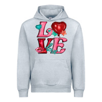 Heather Grey love with balloons Urban Hoodie - AdoDesignShop