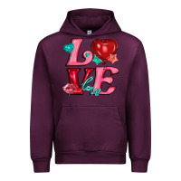 Mauve Wine love with balloons Urban Hoodie - AdoDesignShop