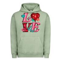 Pigment Oil Green love with balloons Urban Hoodie - AdoDesignShop