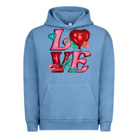 Pigment Pebble Blue love with balloons Urban Hoodie - AdoDesignShop