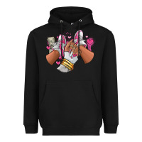 Black Pink and white sneaker girl Heavyweight Hoodie - RanaPortraitStore