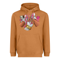 Meerkat Pink and white sneaker girl Heavyweight Hoodie - RanaPortraitStore