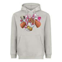 Moon Dust Pink and white sneaker girl Heavyweight Hoodie - RanaPortraitStore
