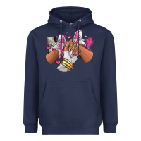 Navy Pink and white sneaker girl Heavyweight Hoodie - RanaPortraitStore