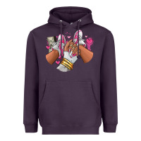 Plum Pink and white sneaker girl Heavyweight Hoodie - RanaPortraitStore