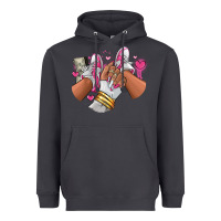 Smoke Pink and white sneaker girl Heavyweight Hoodie - RanaPortraitStore