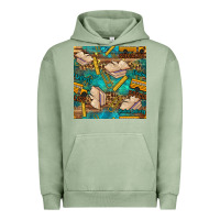 Pigment Oil Green student delivery specialist seamless pattern Urban Hoodie - BundleAndBundleShop