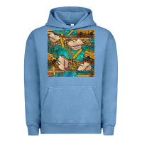 Pigment Pebble Blue student delivery specialist seamless pattern Urban Hoodie - BundleAndBundleShop