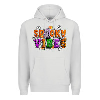 Dove Grey Spooky vibes Premium Hoodie - Artiststas
