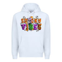 White Spooky vibes Premium Hoodie - Artiststas