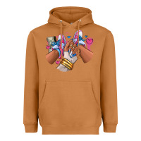 Meerkat Pink and blue sneaker girl Heavyweight Hoodie - RanaPortraitStore
