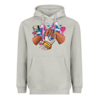 Moon Dust Pink and blue sneaker girl Heavyweight Hoodie - RanaPortraitStore