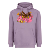 Lavender Pink afro nails Heavyweight Hoodie - RanaPortraitStore