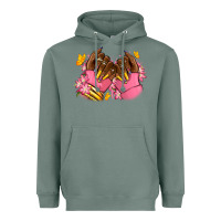 Sage Pink afro nails Heavyweight Hoodie - RanaPortraitStore