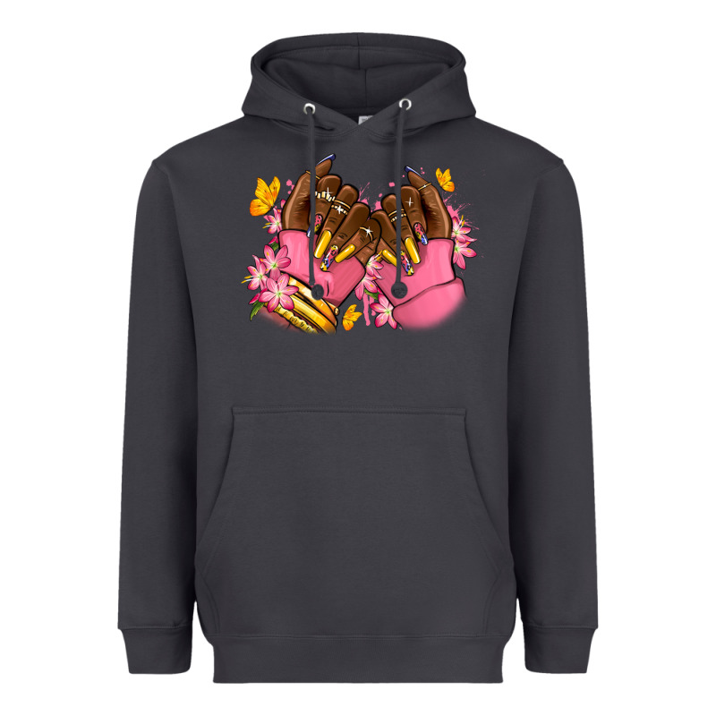 Pink Afro Nails Heavyweight Hoodie by RanaPortraitStore | Teevron