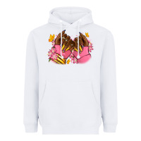 White Pink afro nails Heavyweight Hoodie - RanaPortraitStore